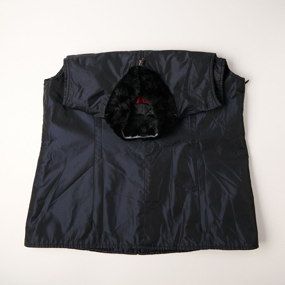 Vtg SV Sportswear Vest Women's L Iridescent Navy Zip 90s Outerwear Quiet Luxury - Picture 7 of 7